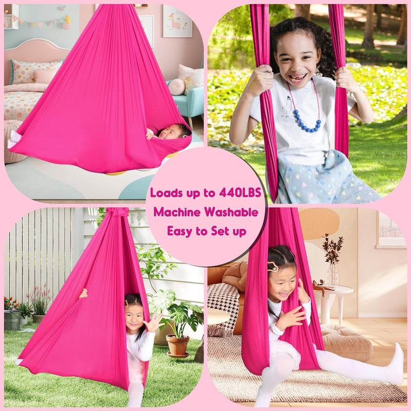 Chihee Sensory Swing Therapy Swing Hammock Indoor Outdoor for Kids,Hardware Included,Soft Breathable Nylon Cuddle Swing Joy Hammock for Child Adult with Autism,ADHD,Aspergers,Sensory Integration - Image 4